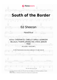 Sheet music, chords Ed Sheeran, Camila Cabello, Cardi B - South of the Border