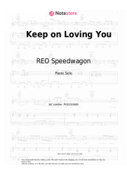 Sheet music, chords REO Speedwagon - Keep on Loving You