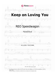 Sheet music, chords REO Speedwagon - Keep on Loving You