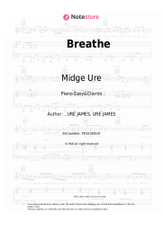 Sheet music, chords Midge Ure - Breathe