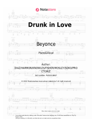 Sheet music, chords Beyonce, Jay-Z - Drunk in Love