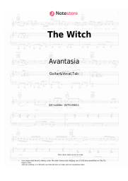 Sheet music, chords Avantasia, Tommy Karevik - The Witch