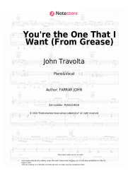 Sheet music, chords John Travolta, Olivia Newton-John - You're the One That I Want (From Grease)
