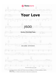 Sheet music, chords JISOO - Your Love