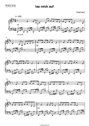 Sheet music, chords Zartmann - tau mich auf