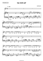 Sheet music, chords Zartmann - tau mich auf
