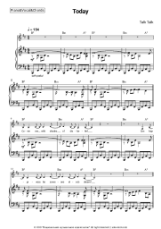 Sheet music, chords Talk Talk - Today