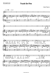 Sheet music, chords Carly Pearce - Truck On Fire