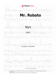 Sheet music, chords Styx - Mr. Roboto