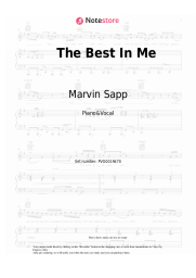 Sheet music, chords Marvin Sapp - The Best In Me