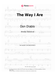Sheet music, chords Don Diablo - The Way I Are