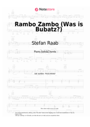 Sheet music, chords Stefan Raab, Fritze Merz - Rambo Zambo (Was is Bubatz?)