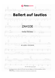 Sheet music, chords ZAH1DE - Ballert auf lautlos