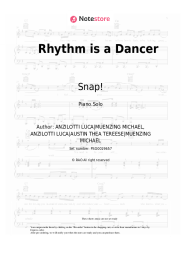 Sheet music, chords Snap! - Rhythm is a Dancer