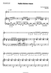 Sheet music, chords Die Draufgänger, Hannah - Hallo kleine maus