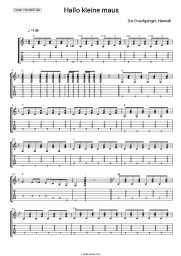 Sheet music, chords Die Draufgänger, Hannah - Hallo kleine maus