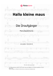 Sheet music, chords Die Draufgänger, Hannah - Hallo kleine maus