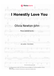 Sheet music, chords Olivia Newton-John - I Honestly Love You 