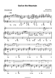 Sheet music, chords Bill Gaither - God on the Mountain