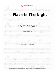 Sheet music, chords Secret Service - Flash In The Night