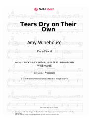 Sheet music, chords Amy Winehouse - Tears Dry on Their Own