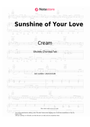Sheet music, chords Cream - Sunshine of Your Love