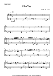 Sheet music, chords Jessie J - Price Tag