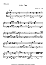 Sheet music, chords Jessie J - Price Tag