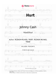 Sheet music, chords Johnny Cash - Hurt
