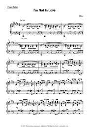 Sheet music, chords 10cc - I'm Not In Love