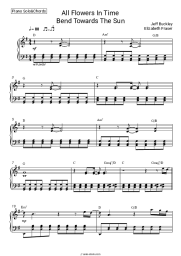 Sheet music, chords Jeff Buckley, Elizabeth Fraser - All Flowers In Time Bend Towards The Sun