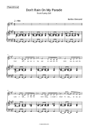 Sheet music, chords Barbra Streisand - Don’t Rain On My Parade