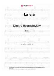 Sheet music, chords Dmitry Hvorostovsky, Igor Krutoy - La via