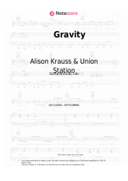 Sheet music, chords Alison Krauss & Union Station, Robert Lee Castleman - Gravity