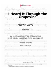 Sheet music, chords Marvin Gaye - I Heard It Through the Grapevine