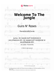 Sheet music, chords Guns N' Roses - Welcome To The Jungle