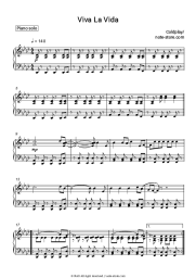 Sheet music, chords Coldplay - Viva La Vida