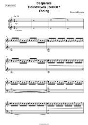 Sheet music, chords Steve Jablonsky - Desperate Housewives - S03E07 Ending