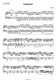 Sheet music, chords Ghost - Lachryma