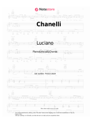 Sheet music, chords Luciano - Chanelli