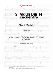 Sheet music, chords Cheli Madrid, Ulices Chaidez - Si Algun Dia Te Encuentro