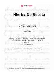 Sheet music, chords Lenin Ramirez, T3R Elemento, Oscar Cortez - Hierba De Receta