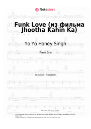 Sheet music, chords Yo Yo Honey Singh - Funk Love (From Jhootha Kahin Ka)