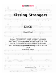 Sheet music, chords DNCE, Nicki Minaj - Kissing Strangers