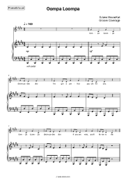 Sheet music, chords DJane HouseKat, Groove Coverage - Oompa Loompa