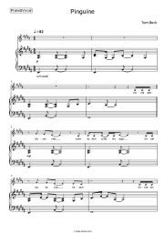 Sheet music, chords Tom Beck - Pinguine