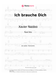 Sheet music, chords Xavier Naidoo - Ich brauche Dich