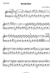 Sheet music, chords James Malikey - Moody Blue