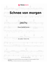 Sheet music, chords jaschu - Schnee von morgen