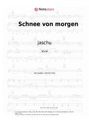 Sheet music, chords jaschu - Schnee von morgen